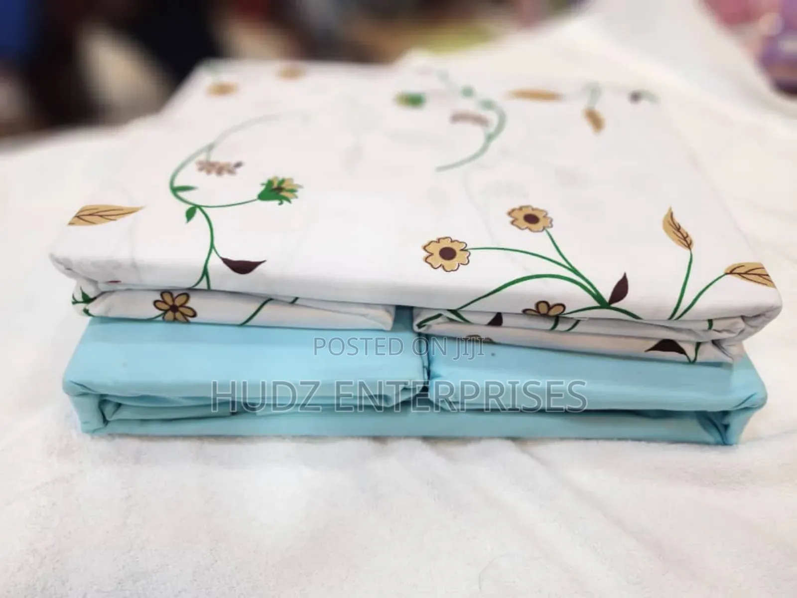 6pc Cotton Bedsheets 6x6 Light Blue