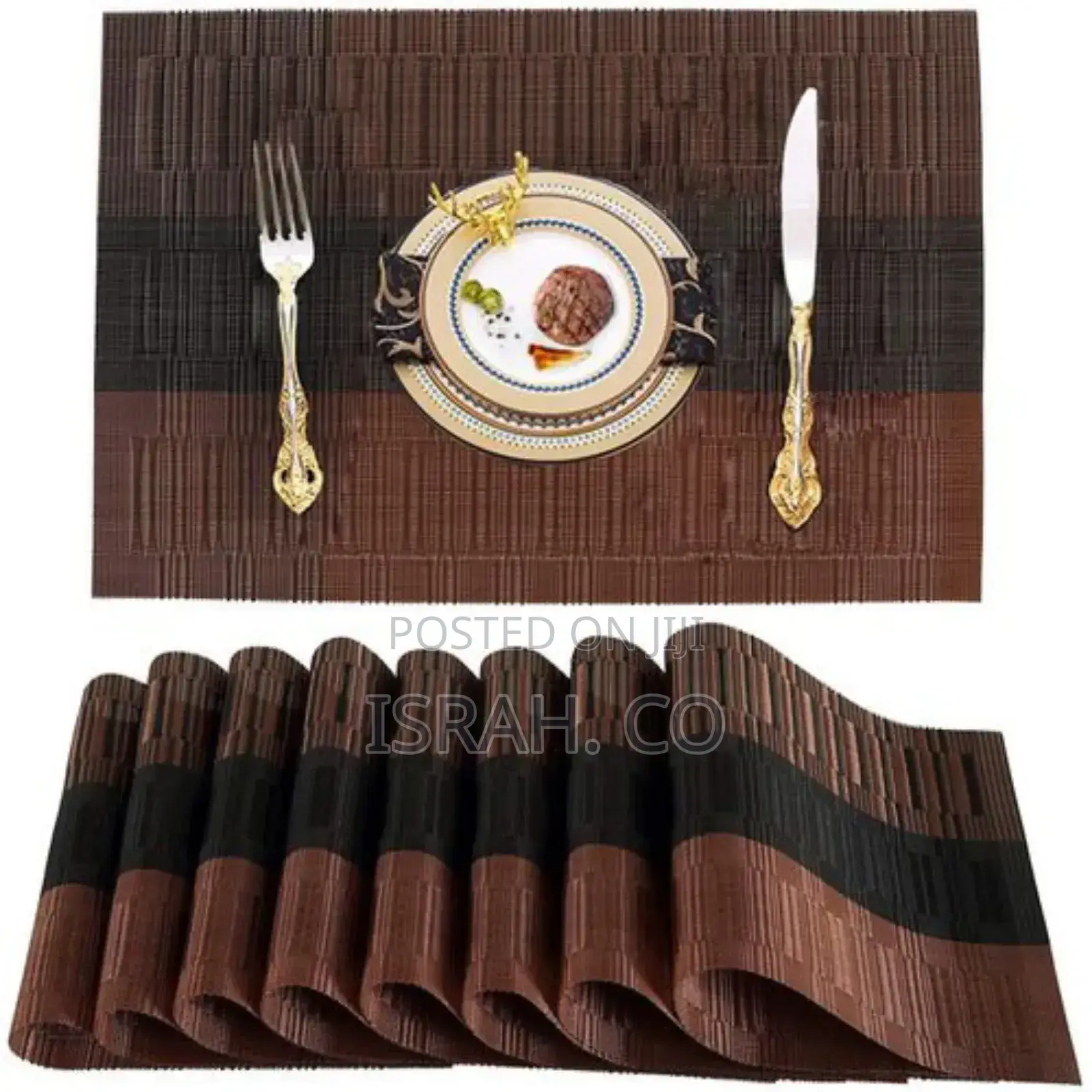 Woven Table Mats Brown