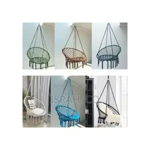 Photo - Cotton Rope, Iron Hoop Hammock Chairs