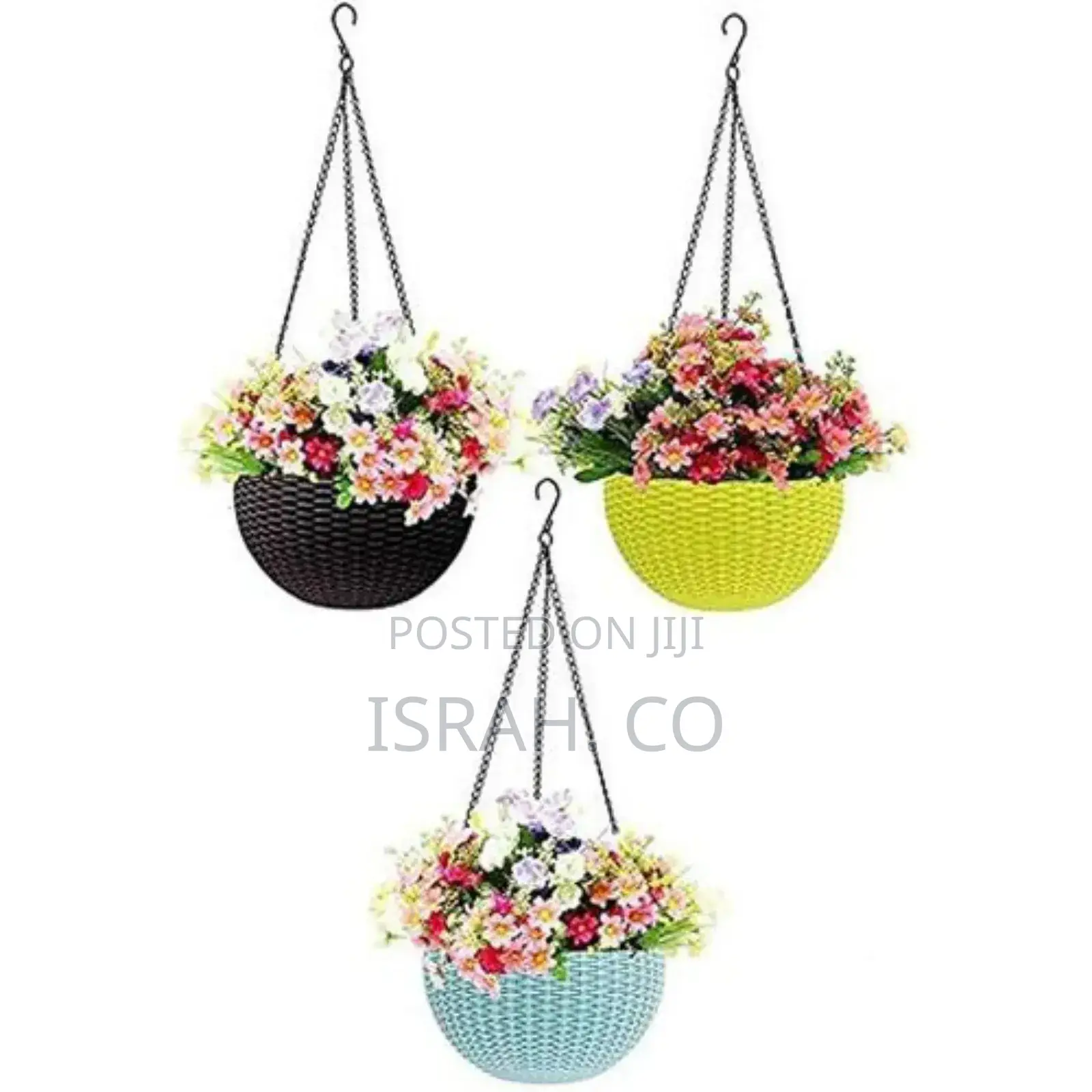 Rattan Waven Urban Home Plastic Flower Pot Hanging Basket