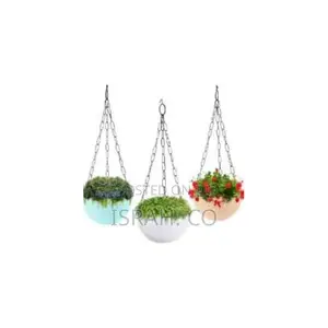 Hanging Metal Chained Flower Pots