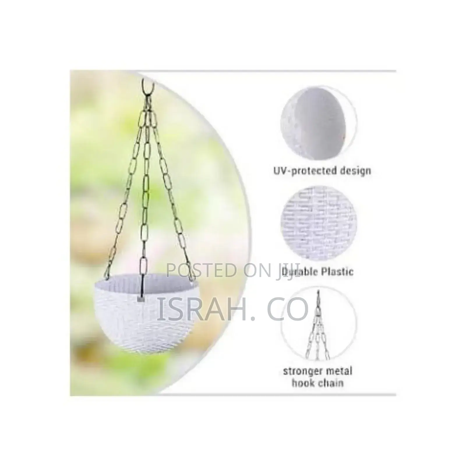 Hanging Metal Chained Flower Pots