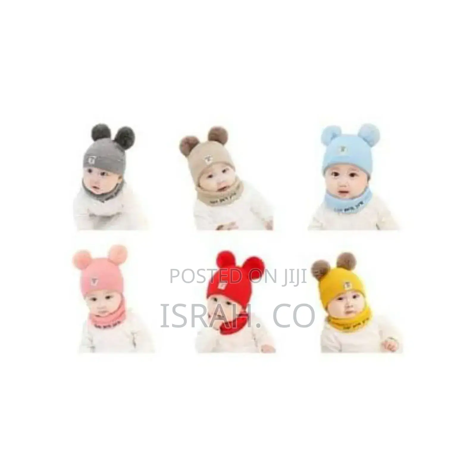 2 Pcs Cotton Baby Girls Boys Warm Knit Hat And Scarf Set