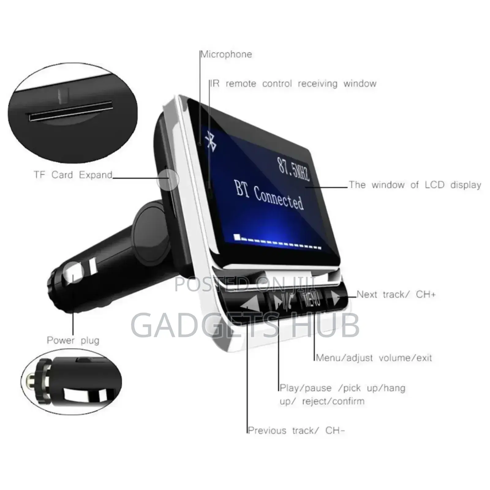 Car Radio Mp3 Music Adapter Usb Auto Charger Bt