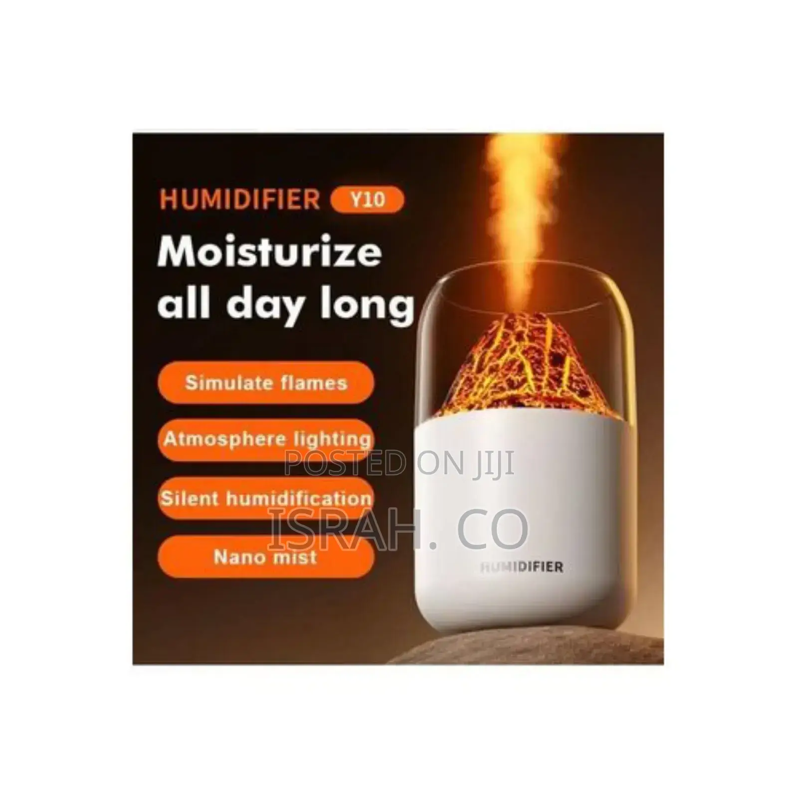 Mini Volcano Humidifier, 300ml Small Cool Mist Humidifier,