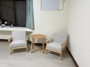 2 Wooden Arm Chairs and 1 Table for Gardens Pergola.