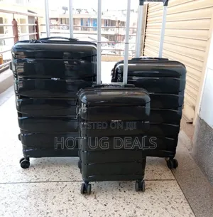 3 in 1 Luggage Waterproof Travel Suitcase - Black