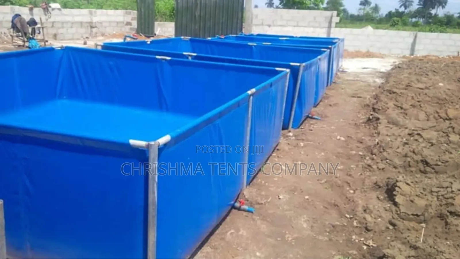 Fish Pond 4mx4m Made in Heavy-Duty PVC Material