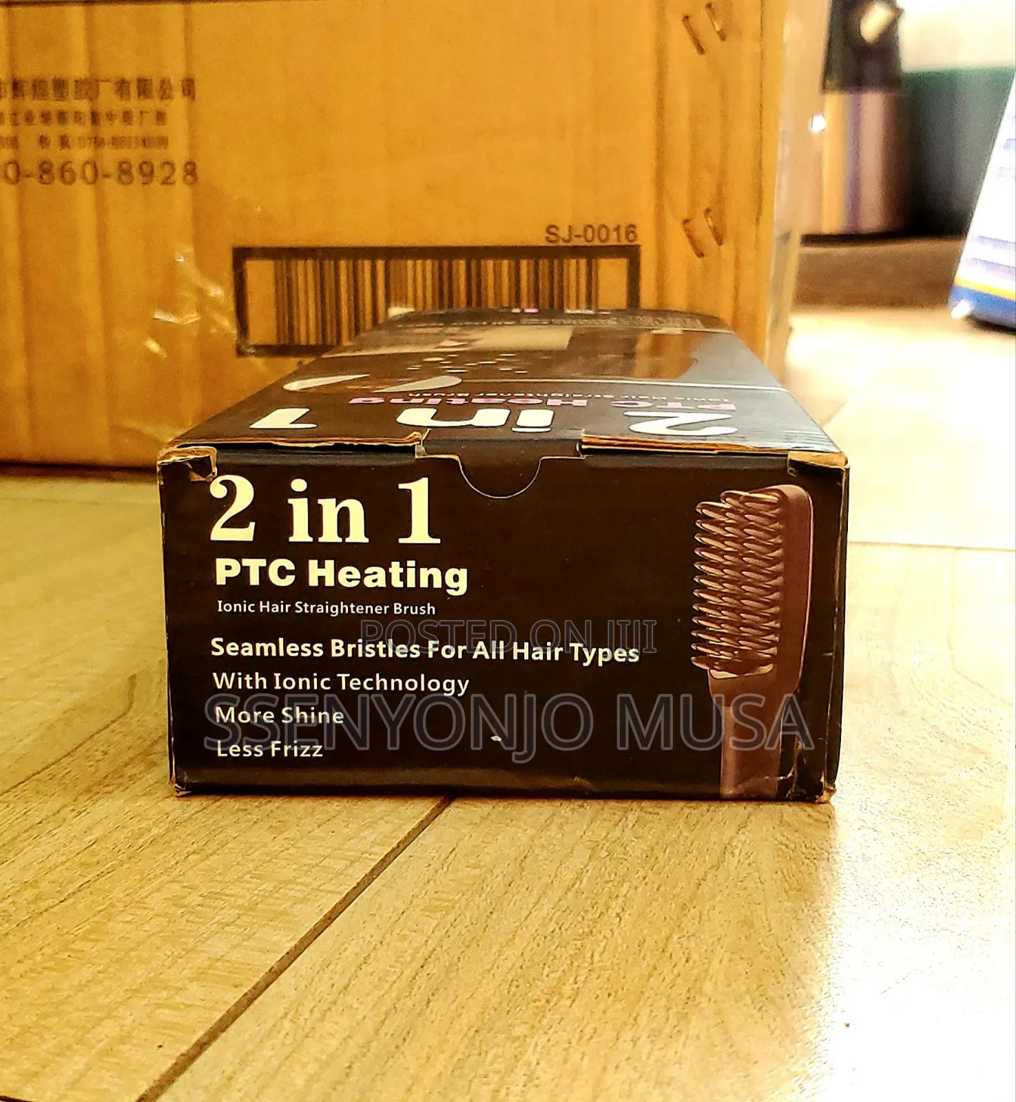 Ionic Hair Straightener Brush 2 in 1 PTC Heating