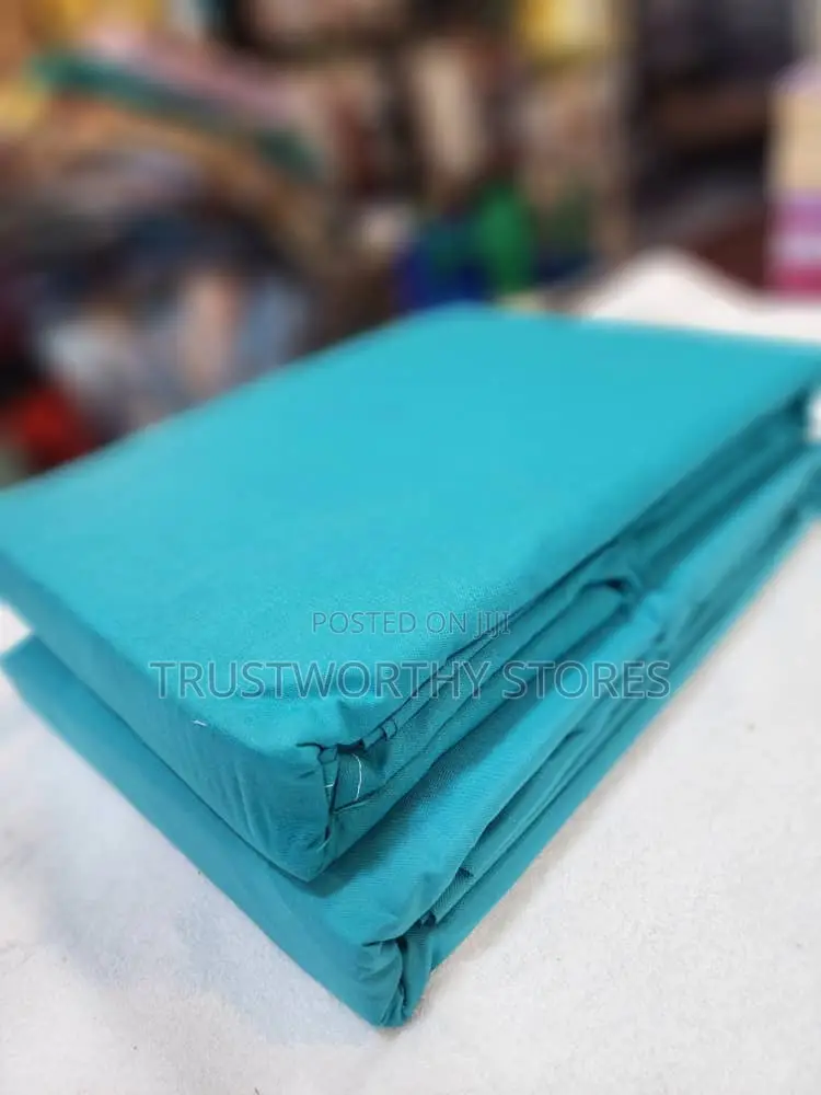 6pcs Plain Fitted Bedsheets With 4 Pillowcases - Cotton