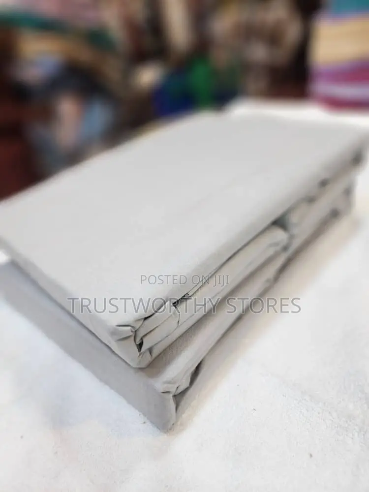6pcs Plain Fitted Bedsheets With 4 Pillowcases - Cotton