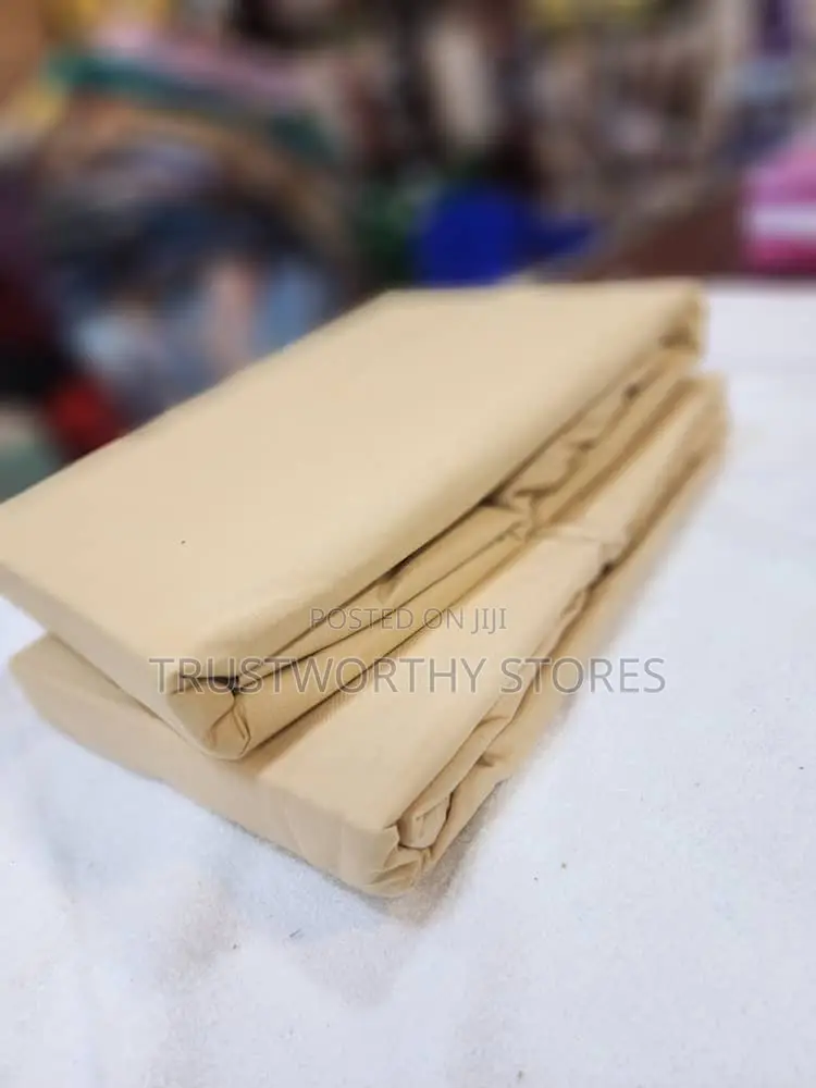 6pcs Plain Fitted Bedsheets With 4 Pillowcases - Cotton