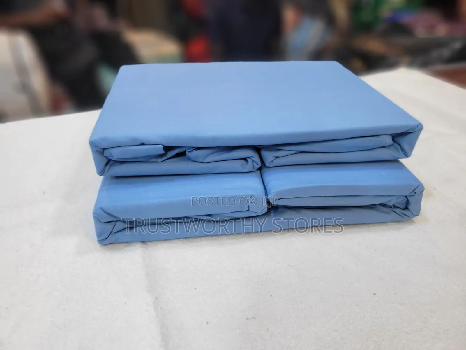 6pcs Plain Fitted Bedsheets With 4 Pillowcases - Cotton