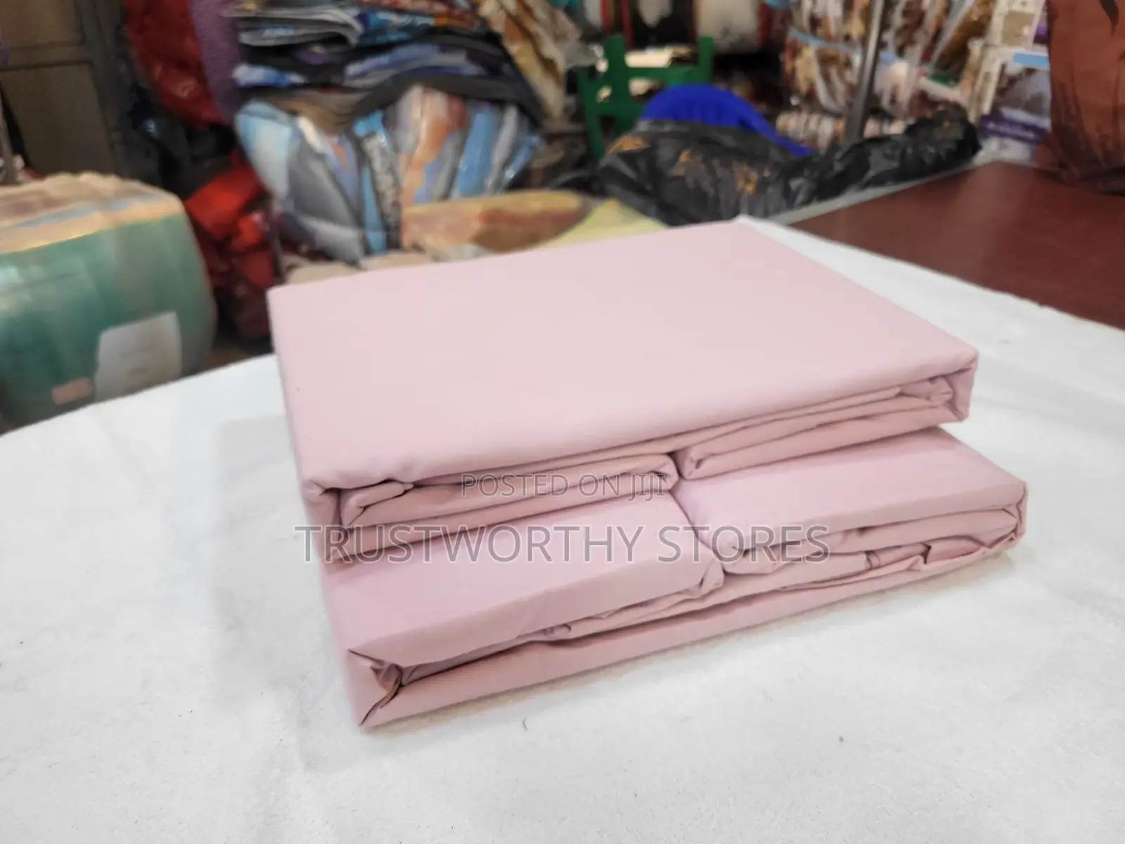 6pcs Plain Fitted Bedsheets With 4 Pillowcases - Cotton