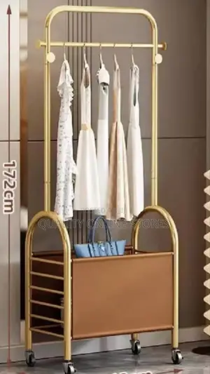 Metallic Gold Clothes Rack