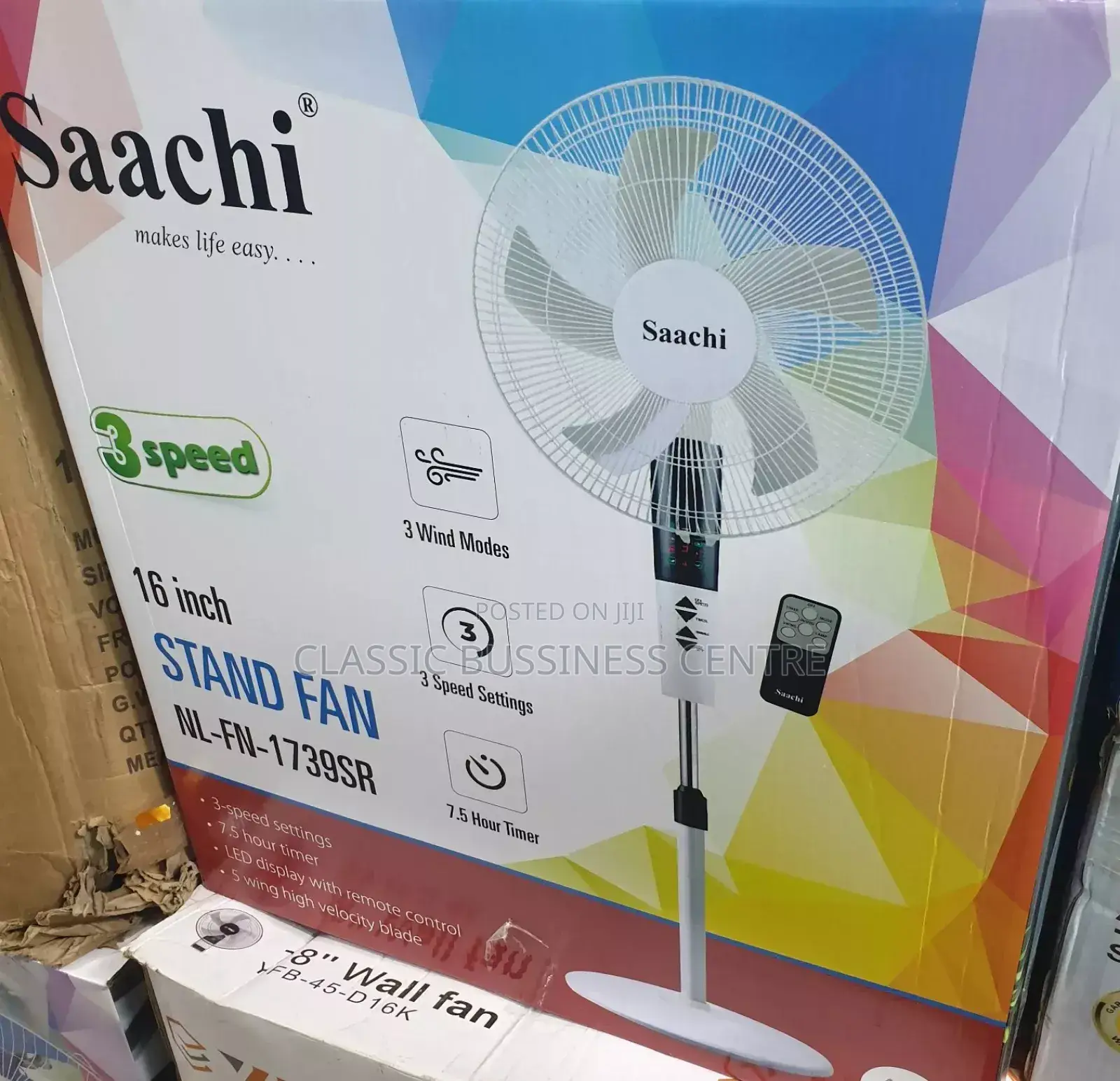 16 Inch Saachi Fan / Remote Control Stand Fan