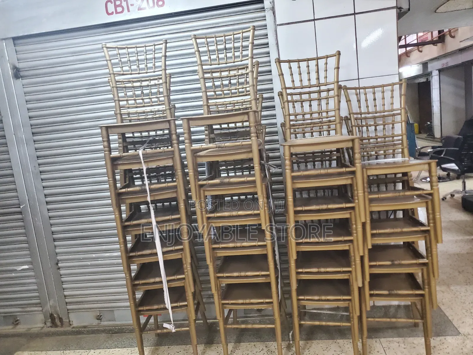 Bamboo Plastic Chairs for Events/Parties/Garden/Restaurant