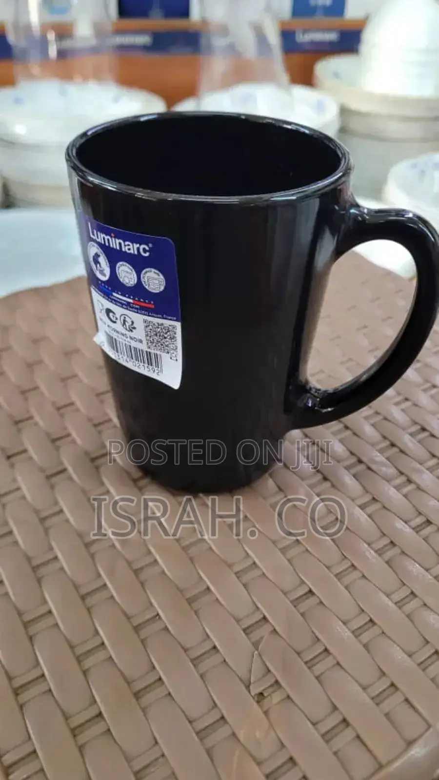 Set of 6 Tempered Black Luminarc6 Mug / Cups