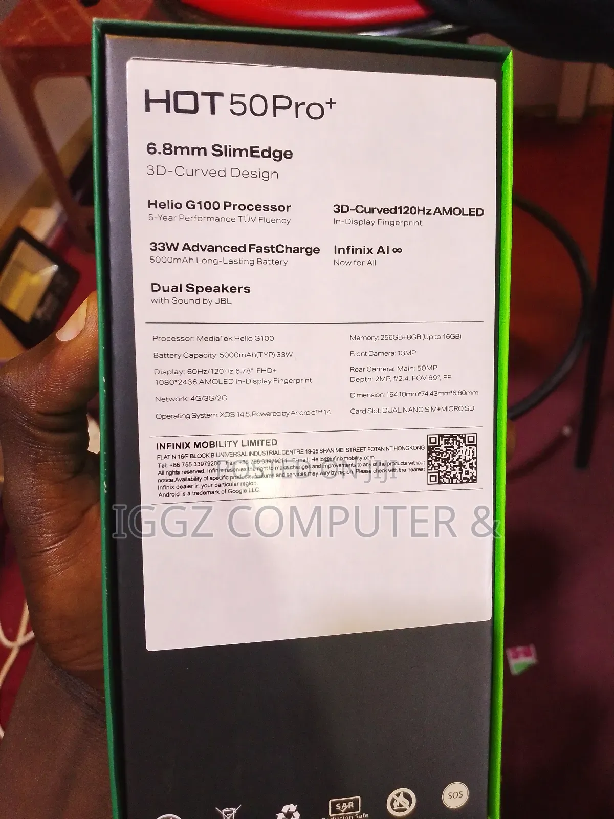 New Infinix Hot 50 Pro+ 4G 256 GB Black