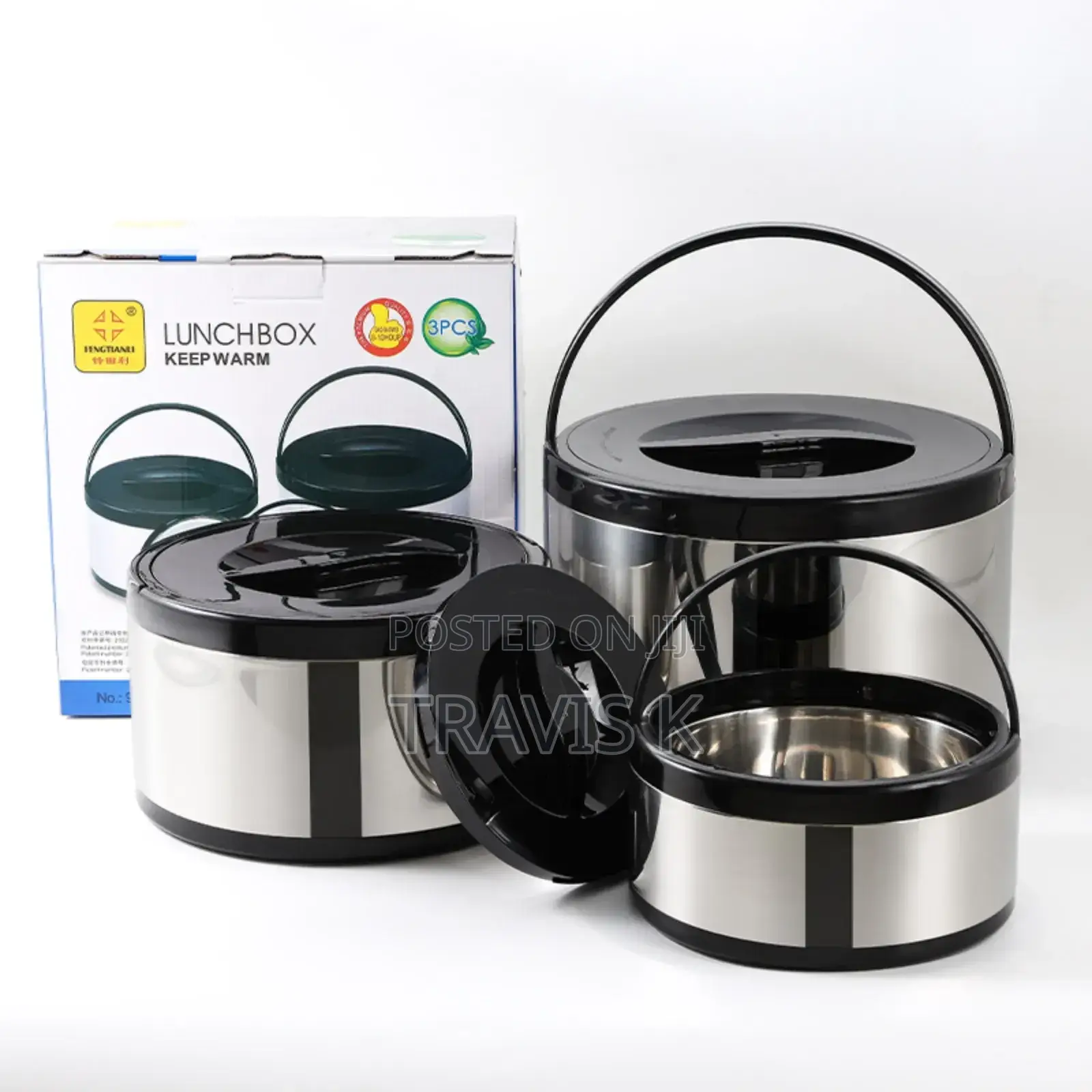 Colourful 3pcs Set Keep Warm Lunch Box