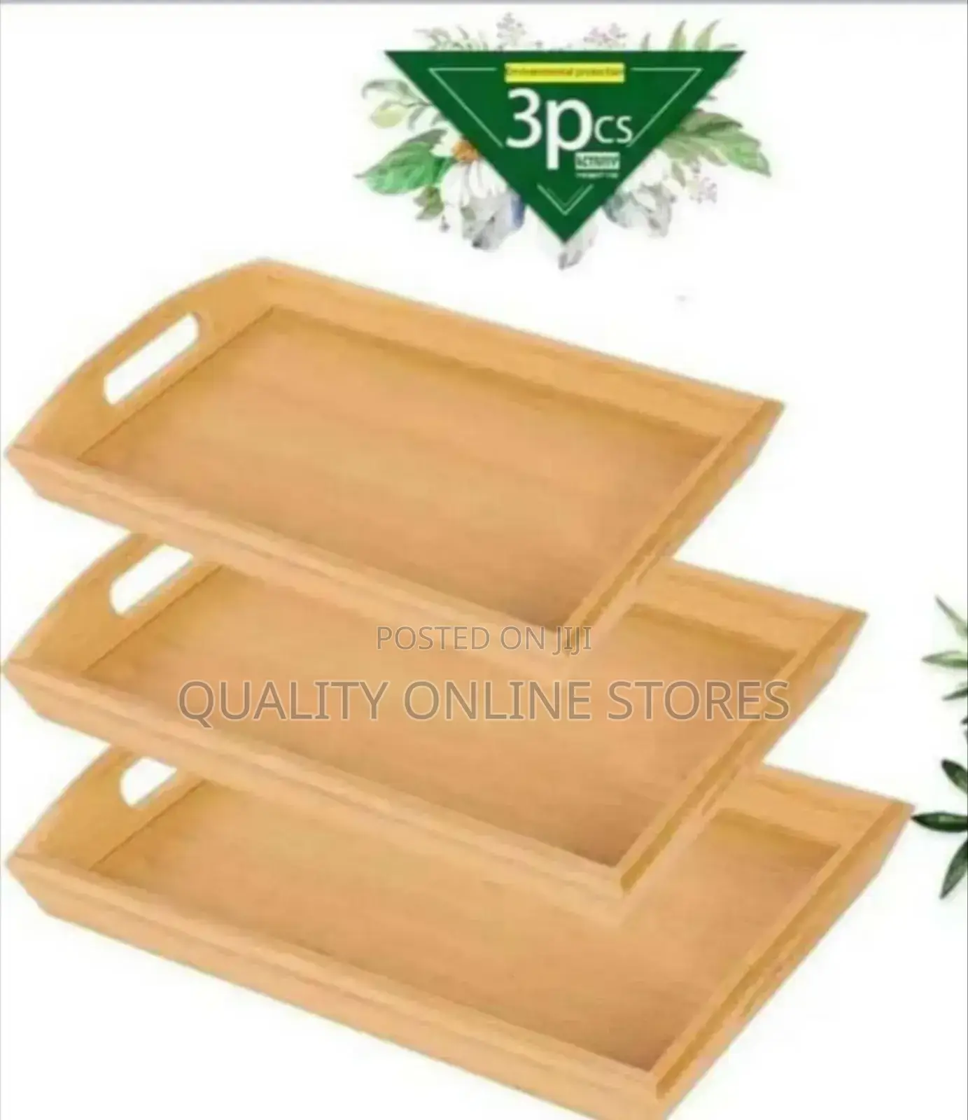 3 PCS Wooden Tray
