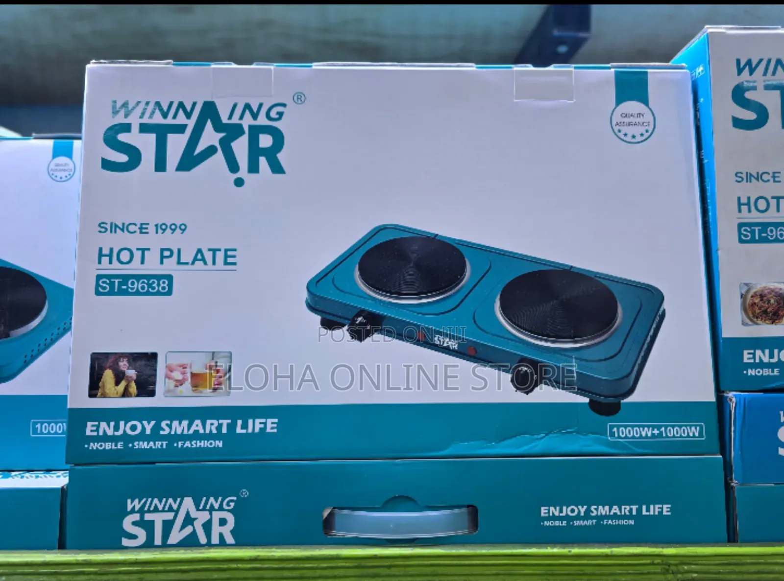 Winning Star St-9638 Double Electric Hot Plate