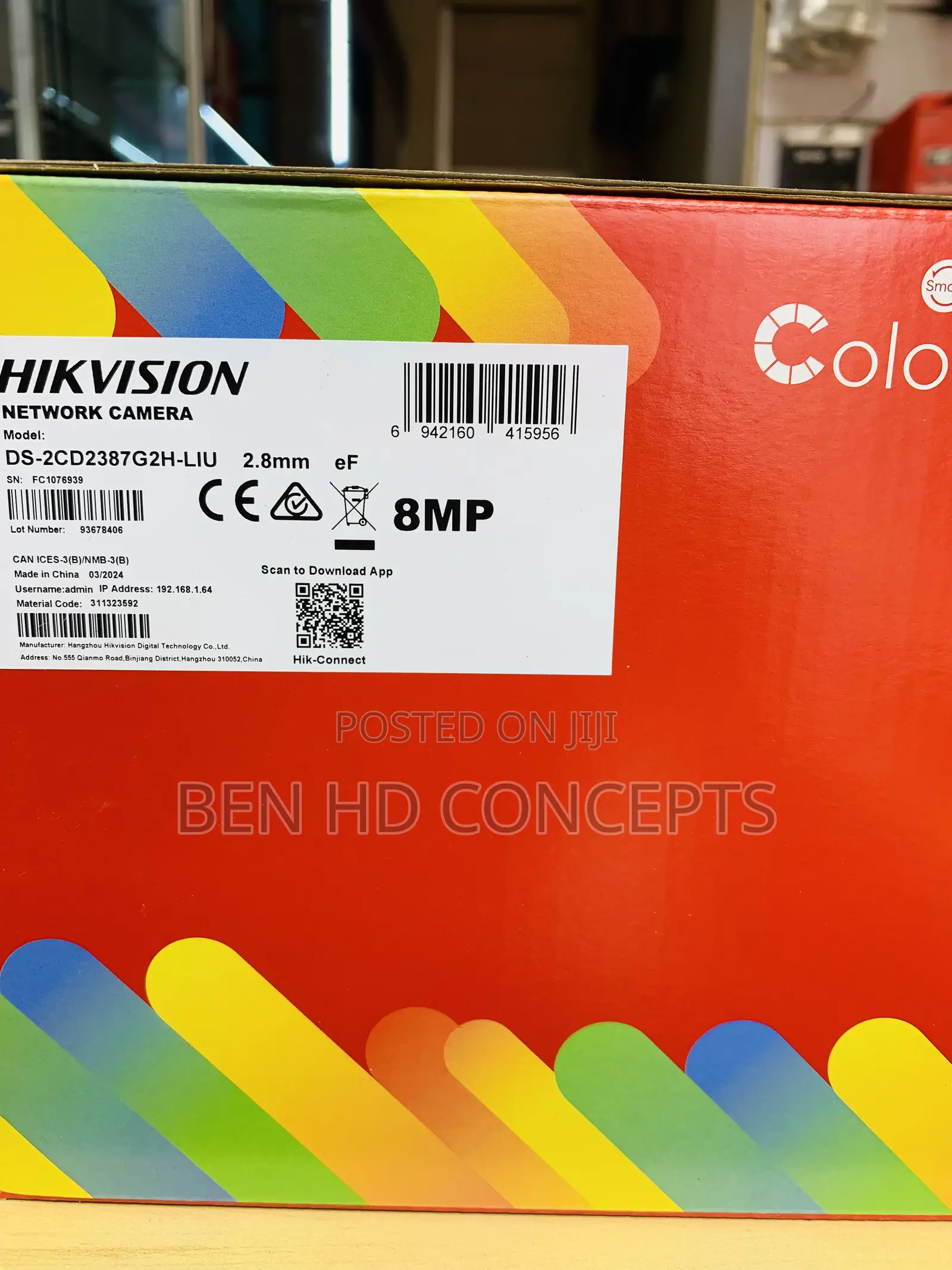 CCTV Camera 8mp Ip Colorvu Hikvision