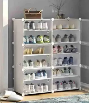 2 Columns Plastic Shoe Wardrobe