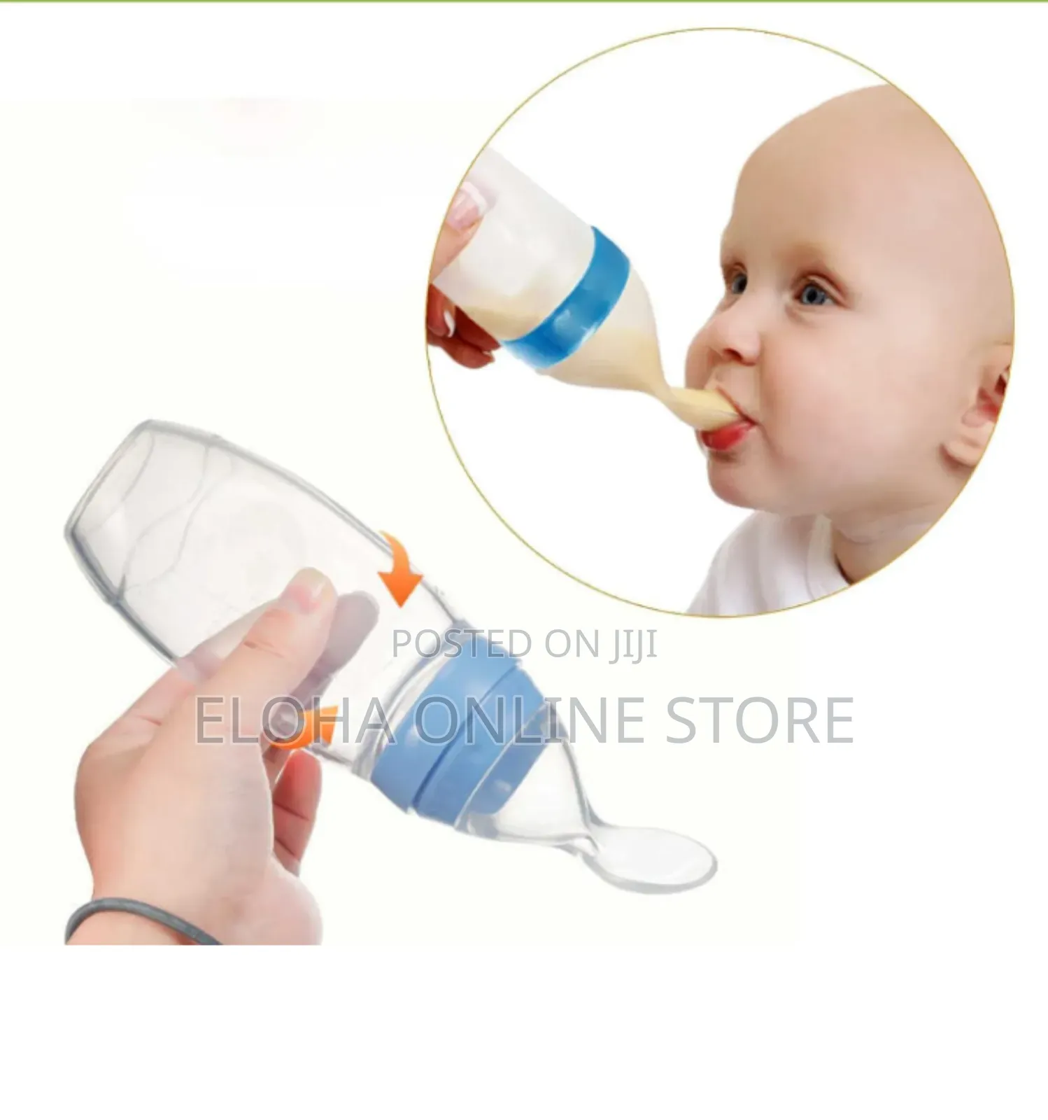 Baby Bottle With Silicone Spoon