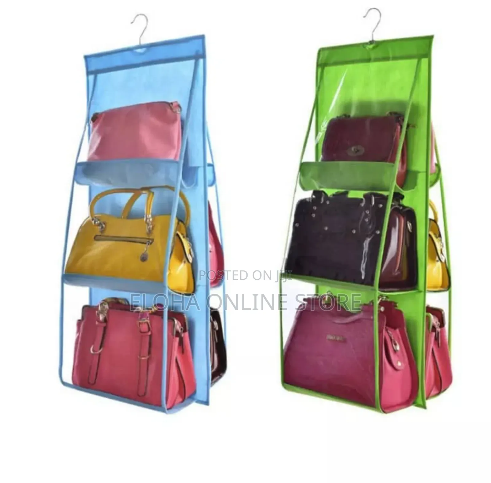 6 Pockets Hanging Purse Handbag Organizer