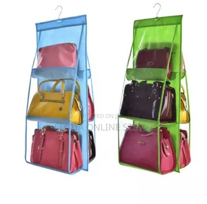 6 Pockets Hanging Purse Handbag Organizer