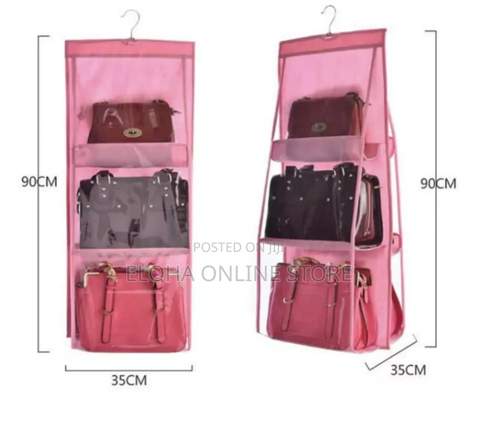 6 Pockets Hanging Purse Handbag Organizer