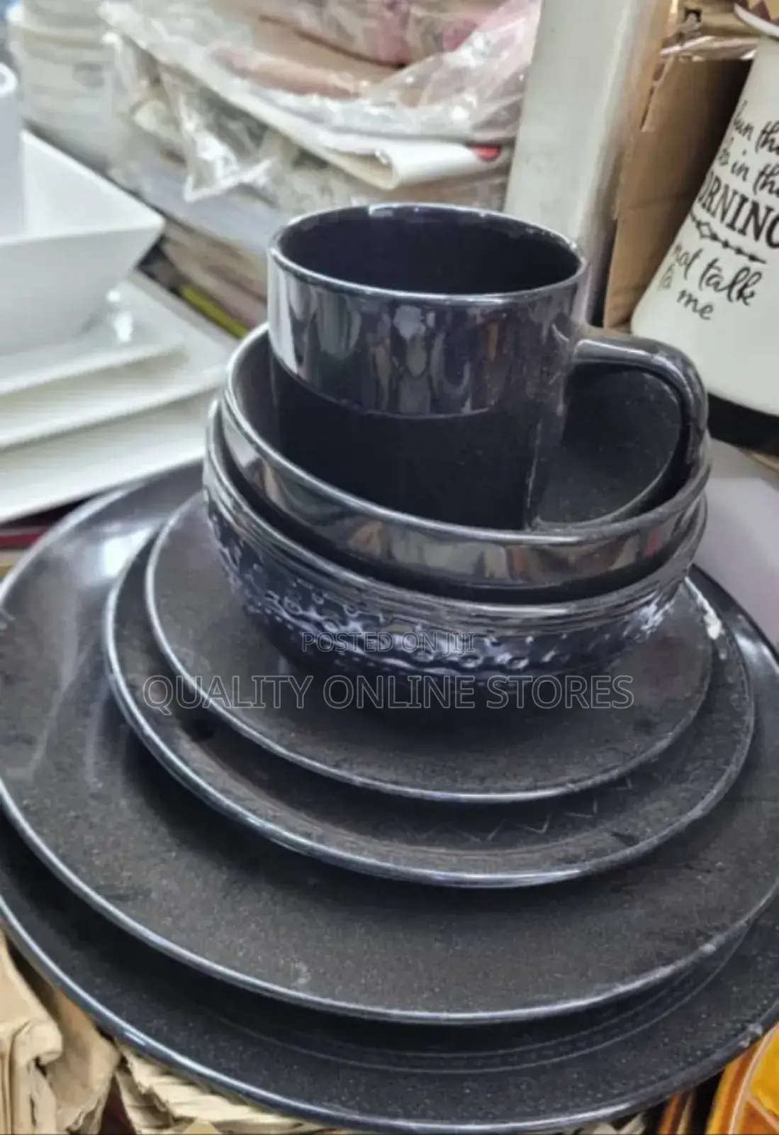 Black Ceramic Dinner Set
