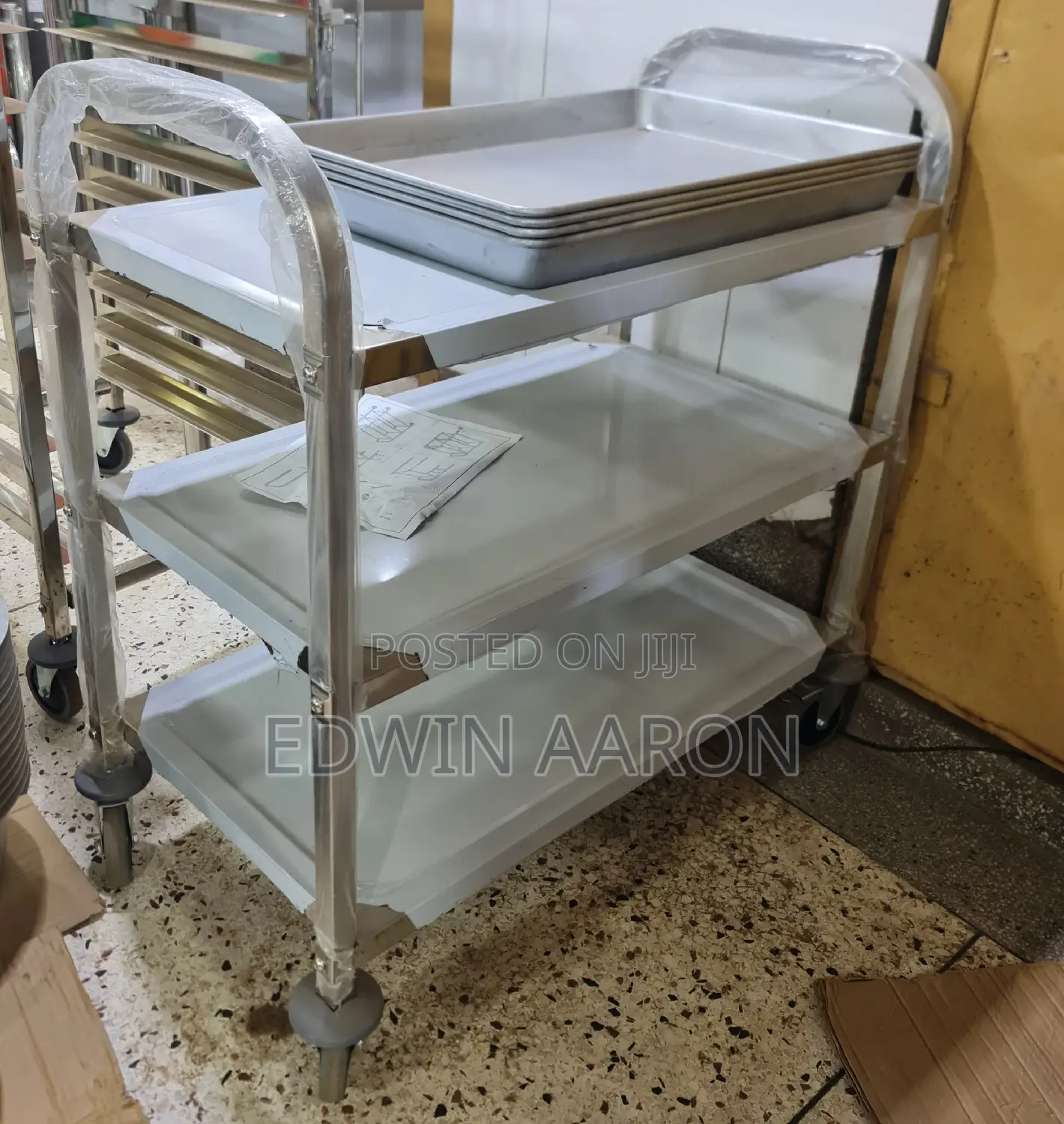 3 Tier Stainless Steel Commercial Trolley