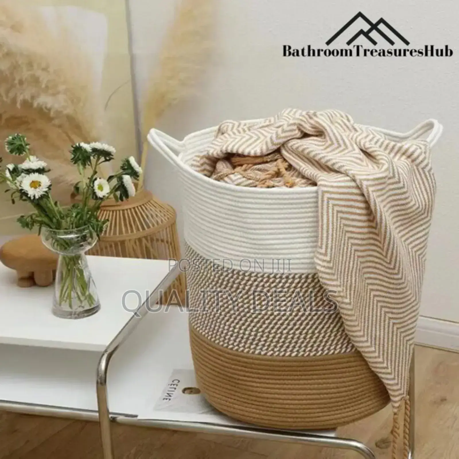 Large Capacity Woven Laundry Basket