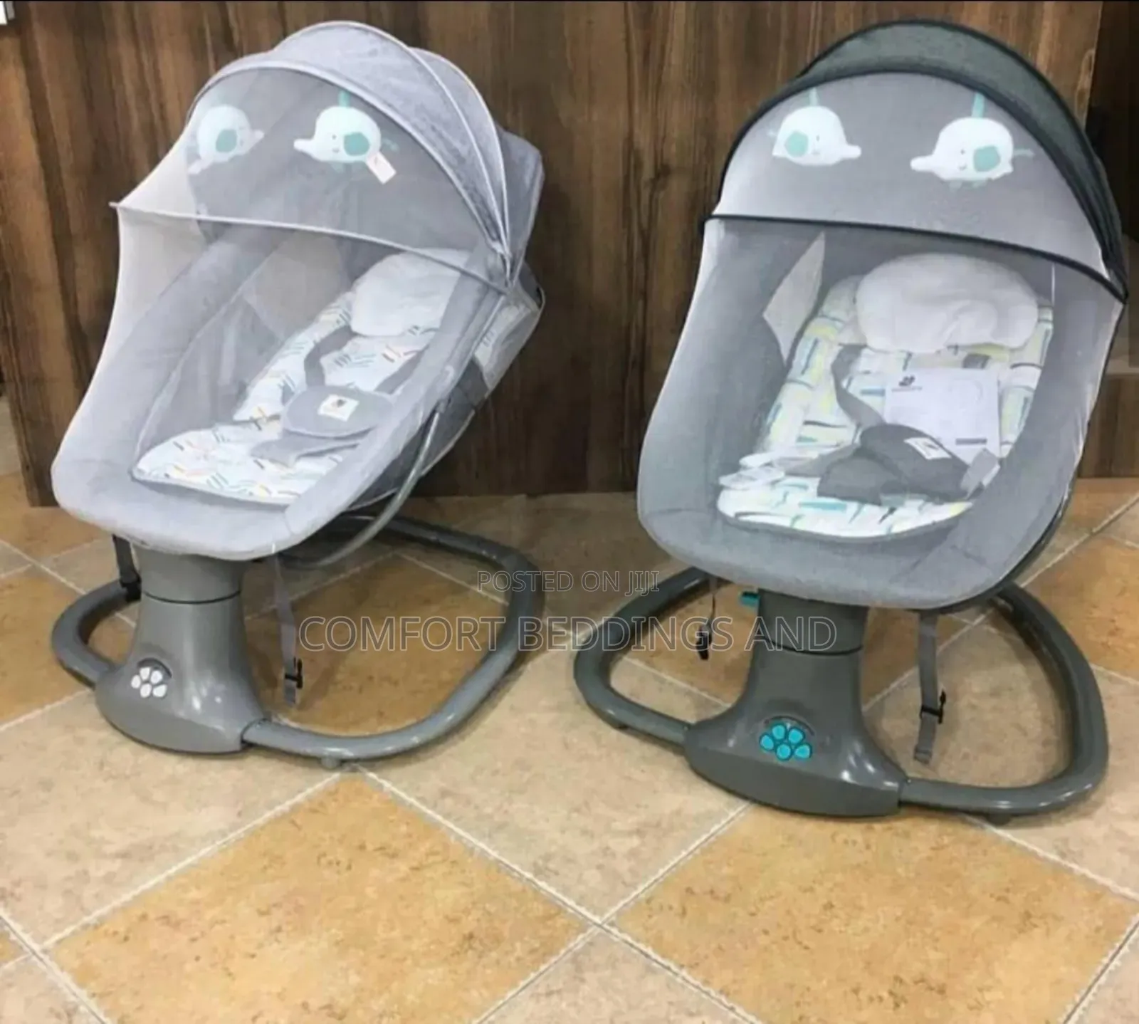 Electric Baby Swing Gray