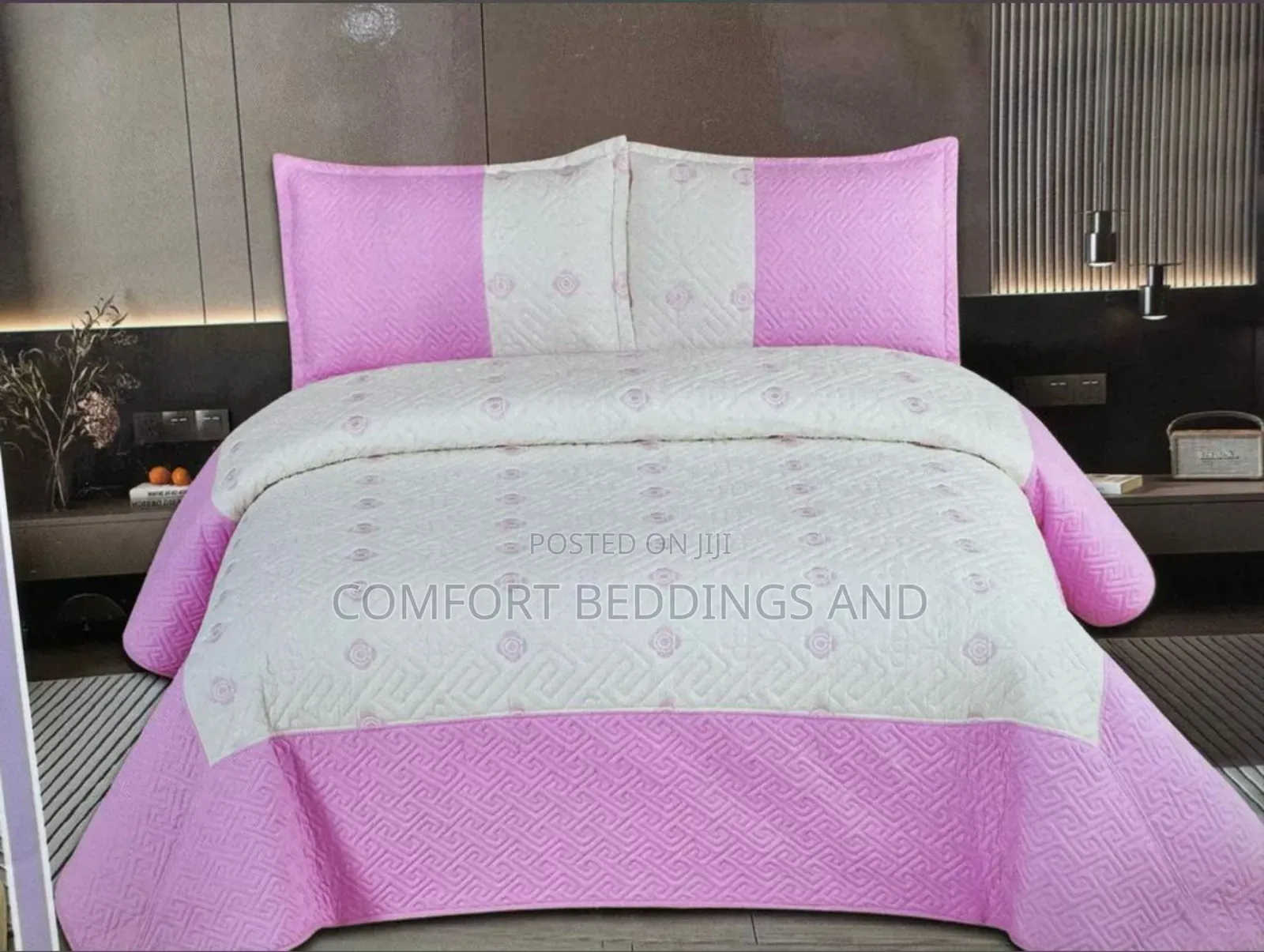 Cotton Bedspread Pink