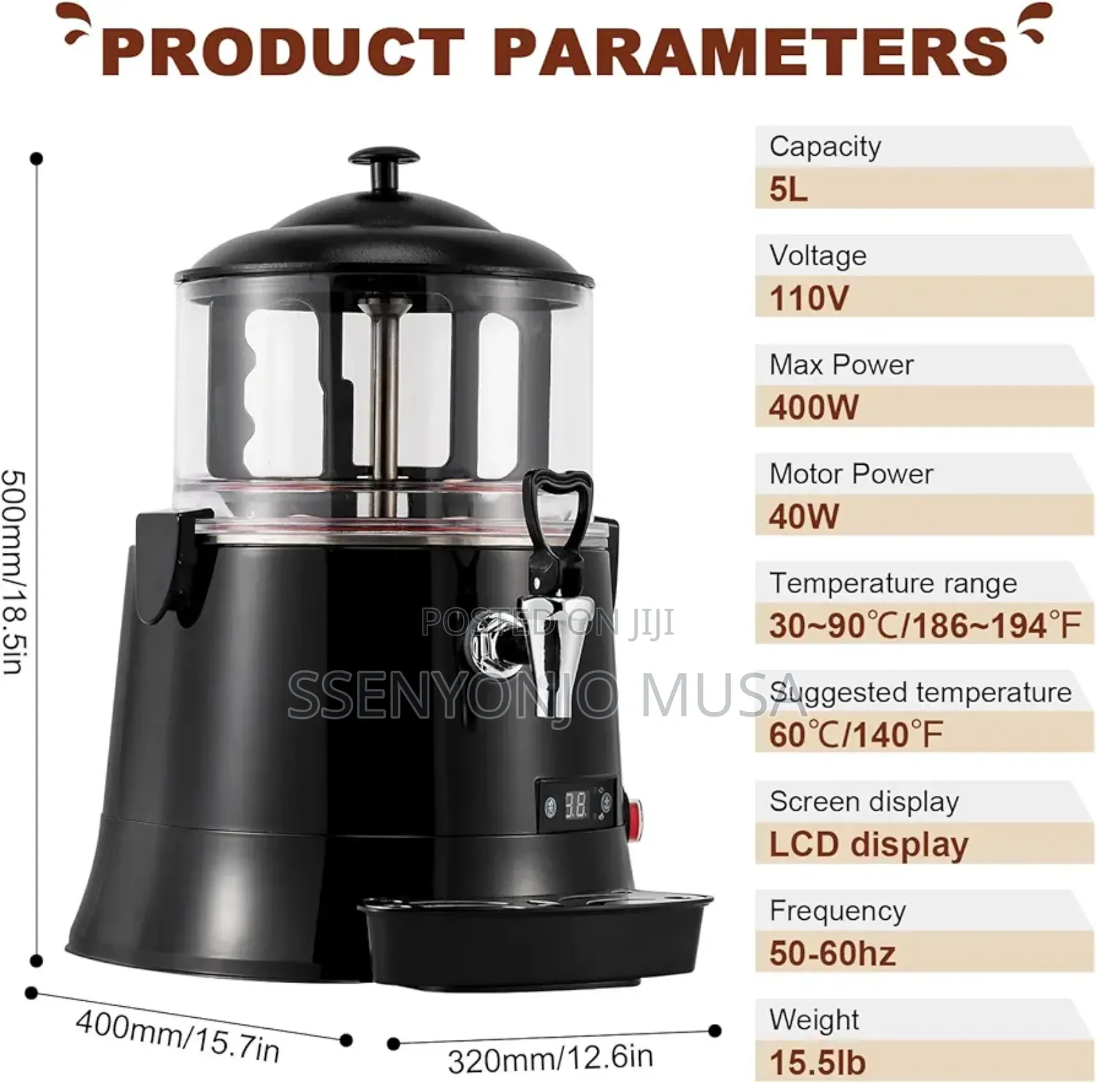 Commercial Hot Chocolate Machine 5l