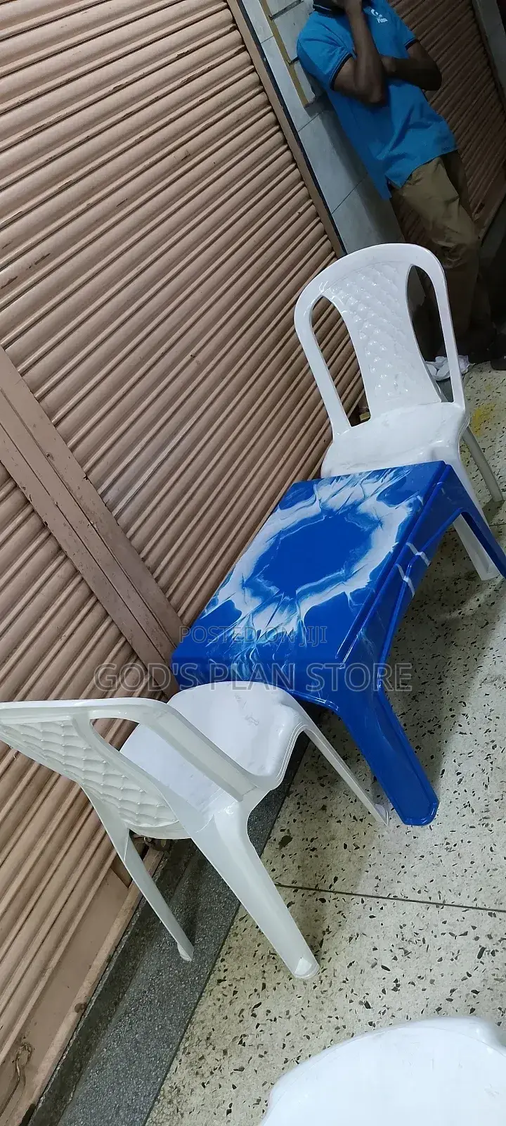 Plastic Table and 2 Chairs