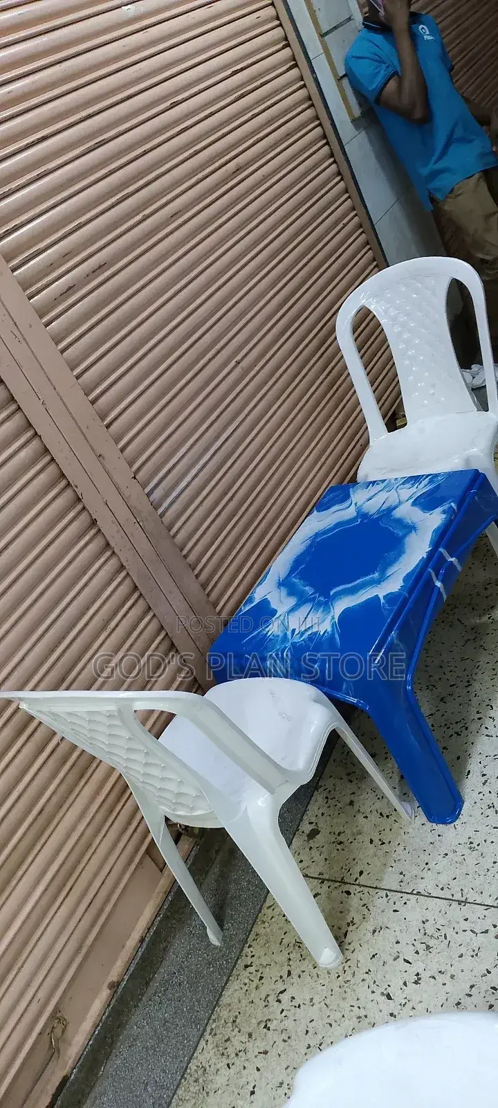 Plastic Table and 2 Chairs