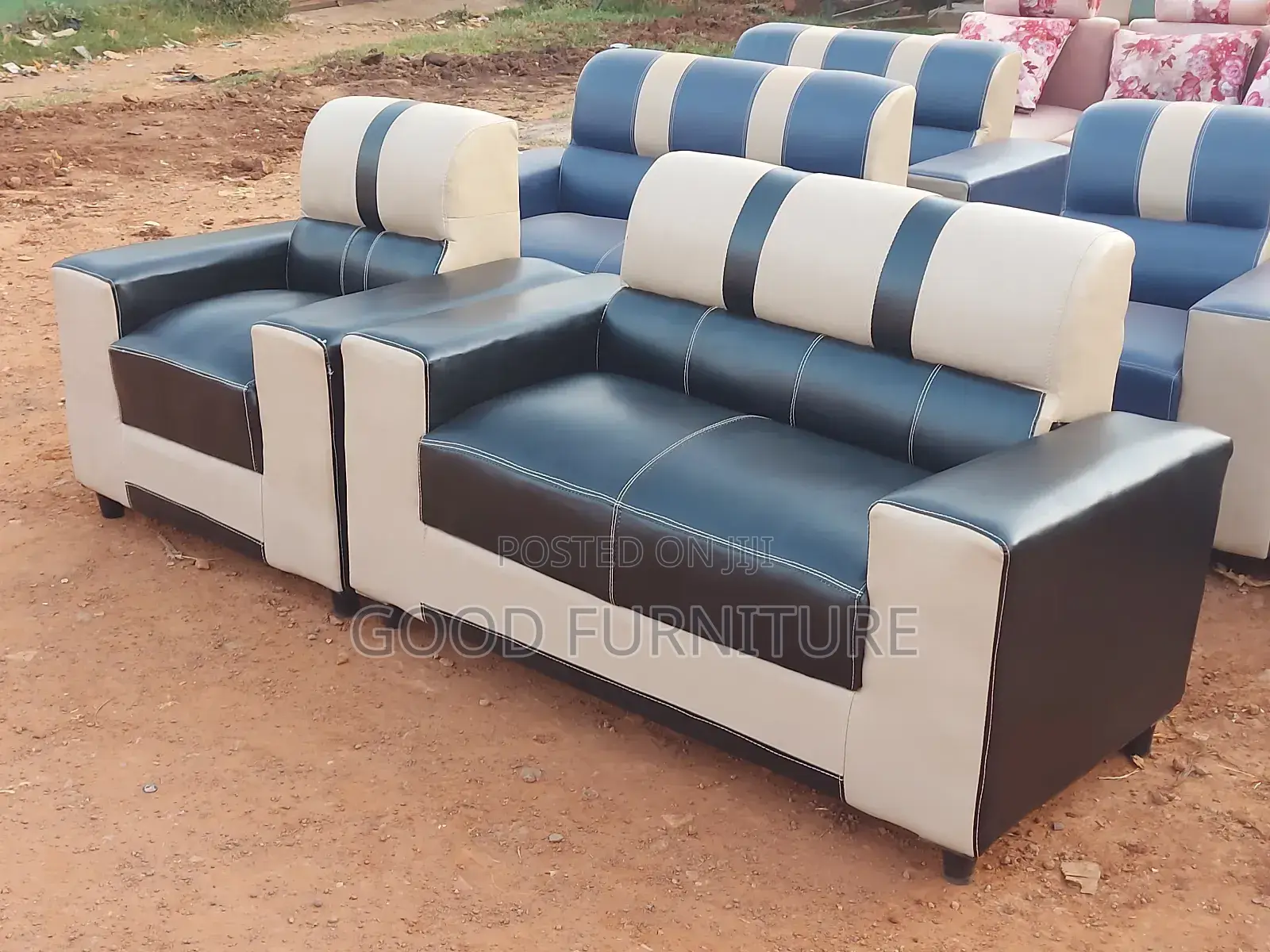 Comfortable Three Seaters Sofas Set
