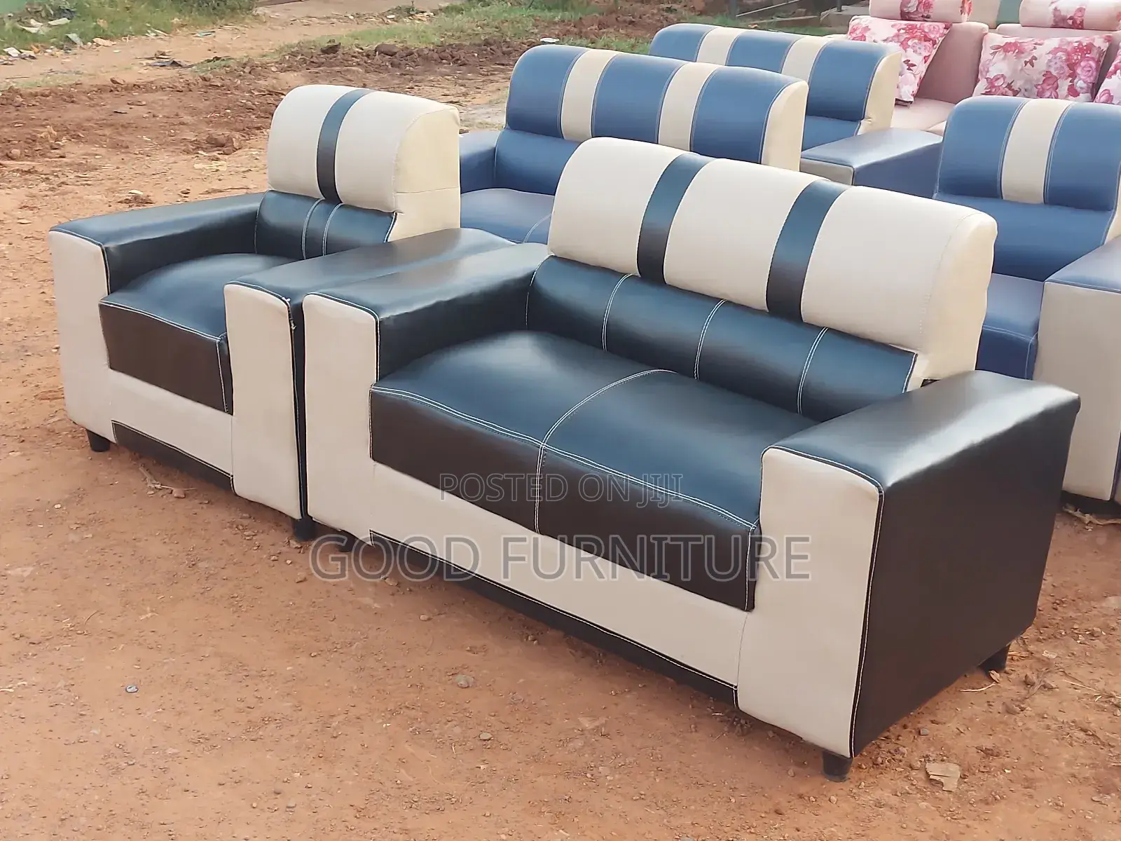 Comfortable Three Seaters Sofas Set