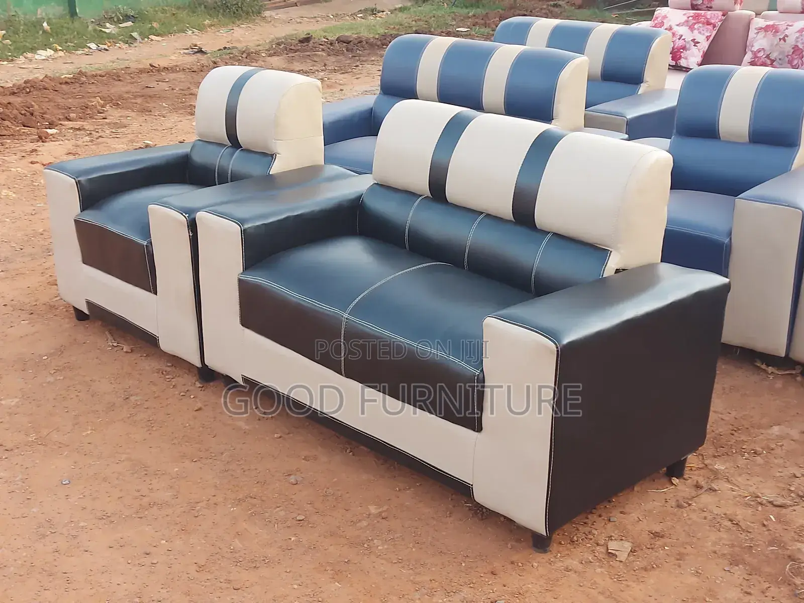 Comfortable Three Seaters Sofas Set