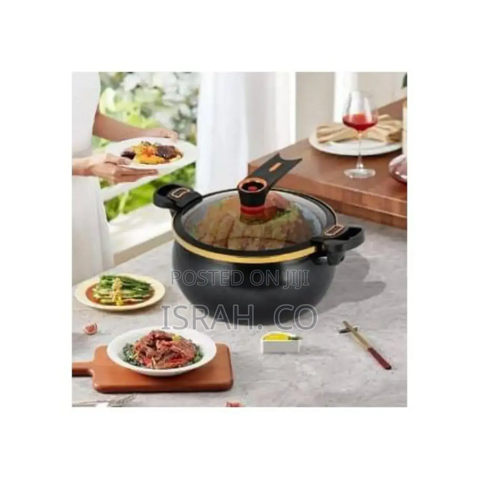 Double Handle 7l Enamel Micro Pressure Cooker,