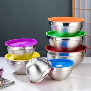 7 Piece Mixing Bowls With Lids for Kitchen Stainless Steel