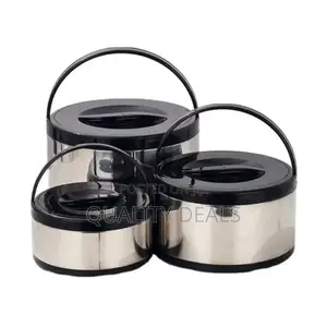 3pcs Set of Stainless Steel Fresh Keeping Lunch Boxes