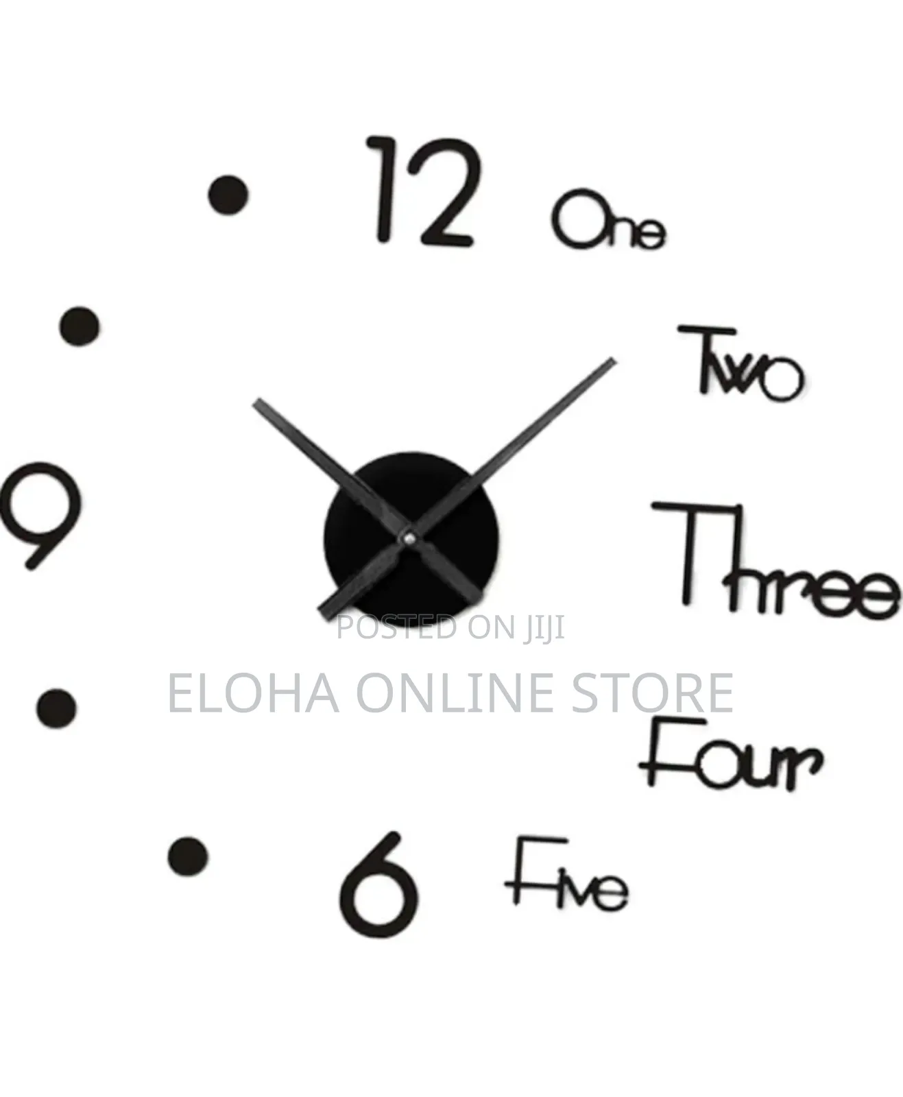 Diy Large Wall Clock Modern 3d Wall Sticker