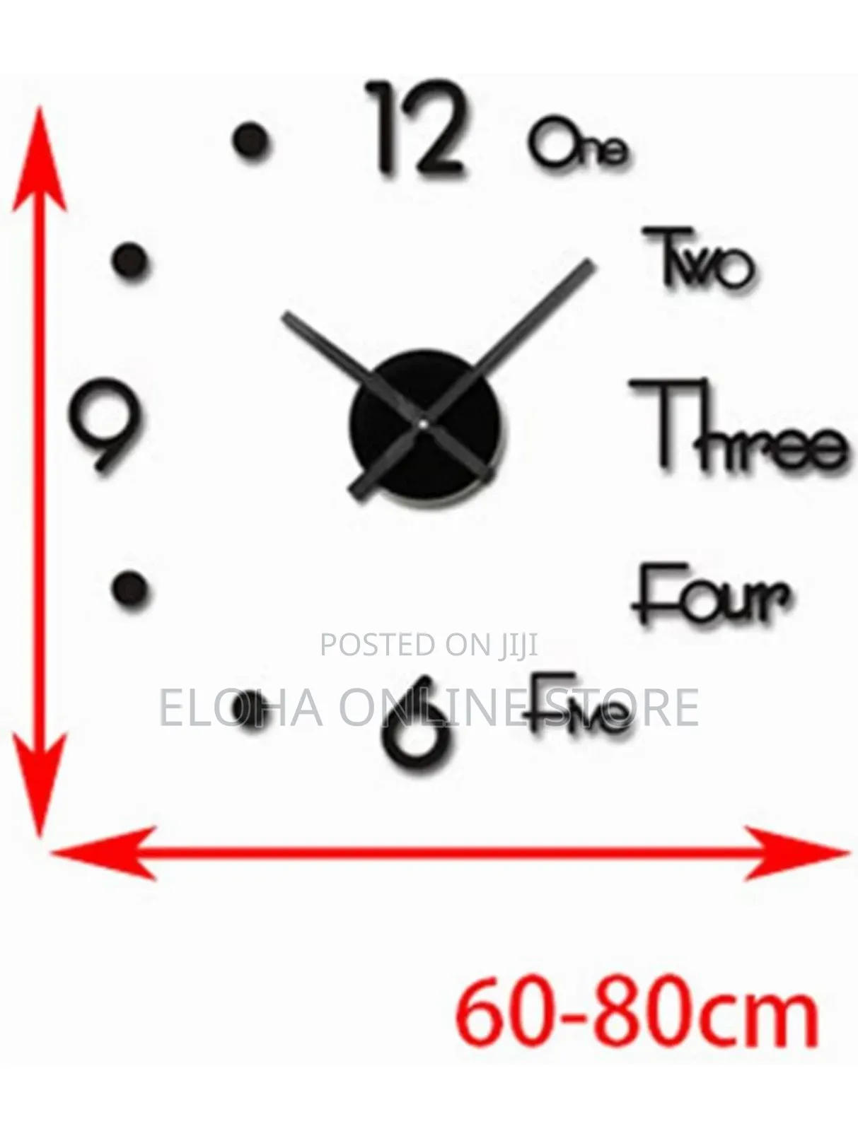 Diy Large Wall Clock Modern 3d Wall Sticker