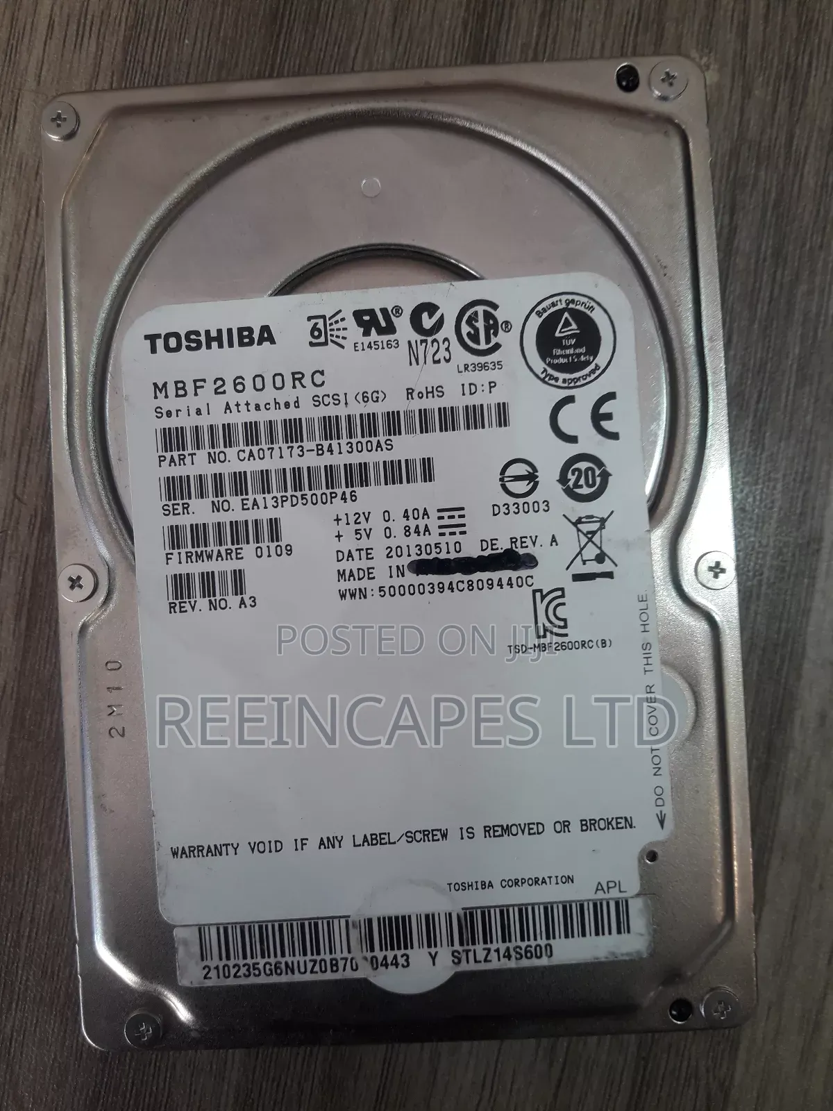 Toshiba 600gb Sas 6gb/Ps 