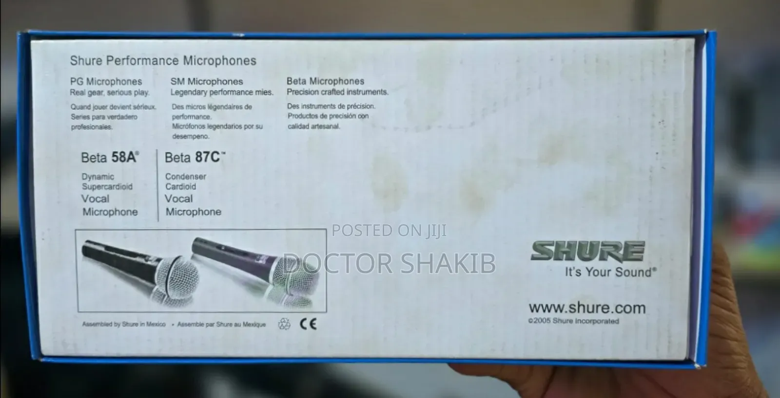 New Shure Beta 87c Cardioid Wired Condenser Microphone